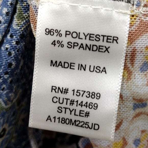 SOLD Altar'd State Floral Patchwork Mesh Top Women's S Multicolor Artsy - Picture 8 of 8